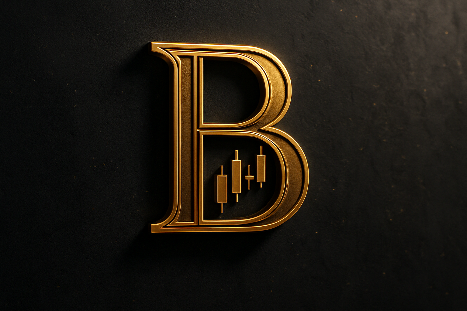 The BOUR$E gold B emblem on a dark textured wall